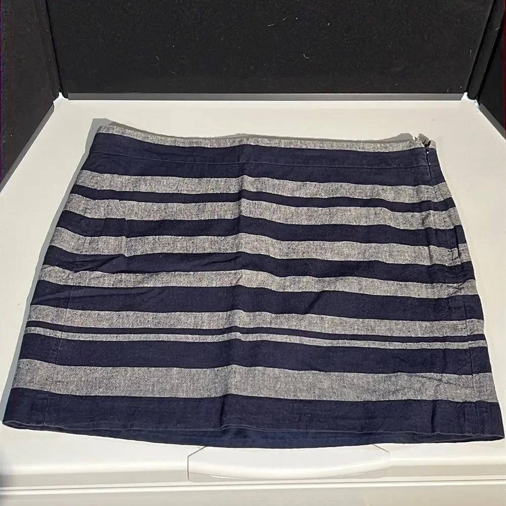 Gap Blue & Gray Side Zip Skirt - Size 6